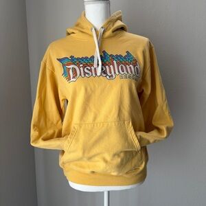 Disneyland Yellow Hoodie with Multicolor Disneyland resort logo Size Small